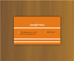 Business Card Design by Axaviy Design for  Jennifer  Ricci Personal Business Card | Design #4527984
