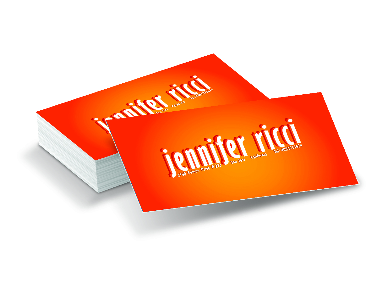 Design de Carte de Visite par 121Design pour  Jennifer  Ricci Personal Business Card | Design #4516601