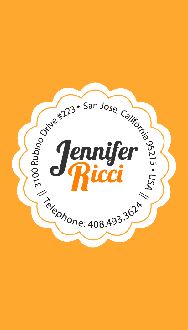 Diseño de Tarjeta de Presentación por jfreeze para  Jennifer  Ricci Personal Business Card | Diseño #4526471