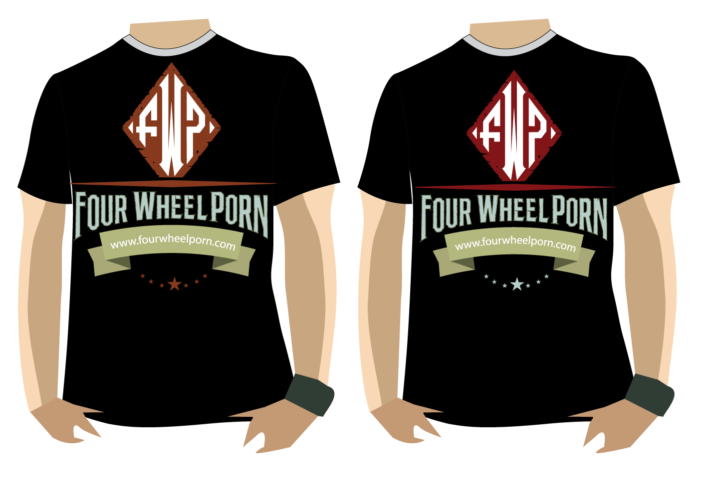 Diseño de Camiseta por eayeri para Fourwheelporn | Diseño #4573674
