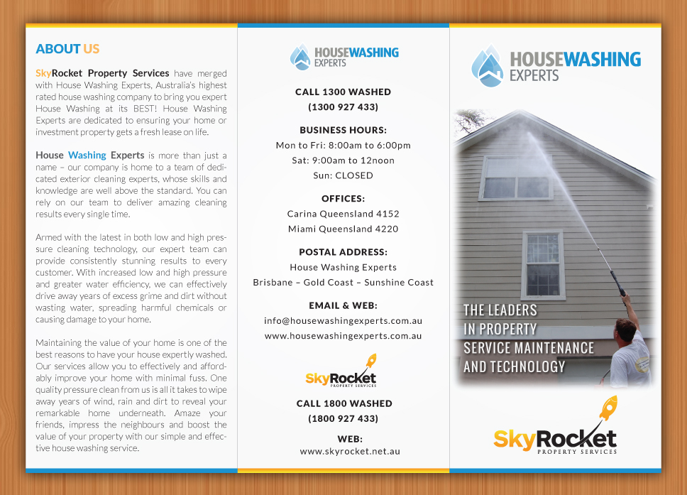 Brochure Design by Sbss for Skyrocket Property Services | Design #4547253