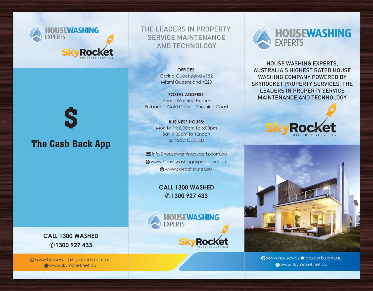 Diseño de Brochure por Sbss para Skyrocket Property Services | Diseño #4558667