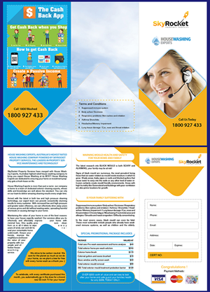 Diseño de Brochure por hoantran para Skyrocket Property Services | Diseño #4531307