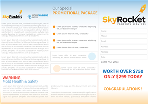 Diseño de Brochure por betablocker para Skyrocket Property Services | Diseño: #4629989