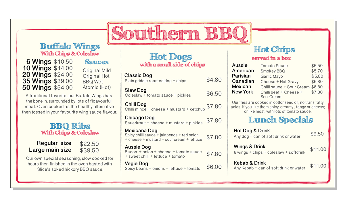 Menu Design by RAFX DESIGN for this project | Design #1311920