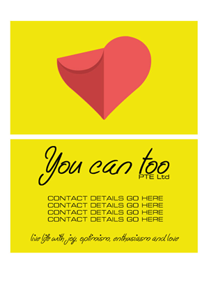 Business Card Design by CohrektDesign for You Can Too Pte Ltd | Design #4601875