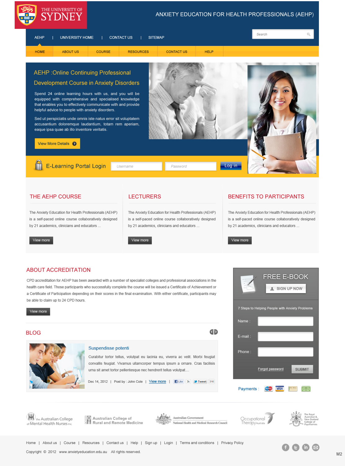 Wordpress Design by pb for University of Sydney | Design #1299825