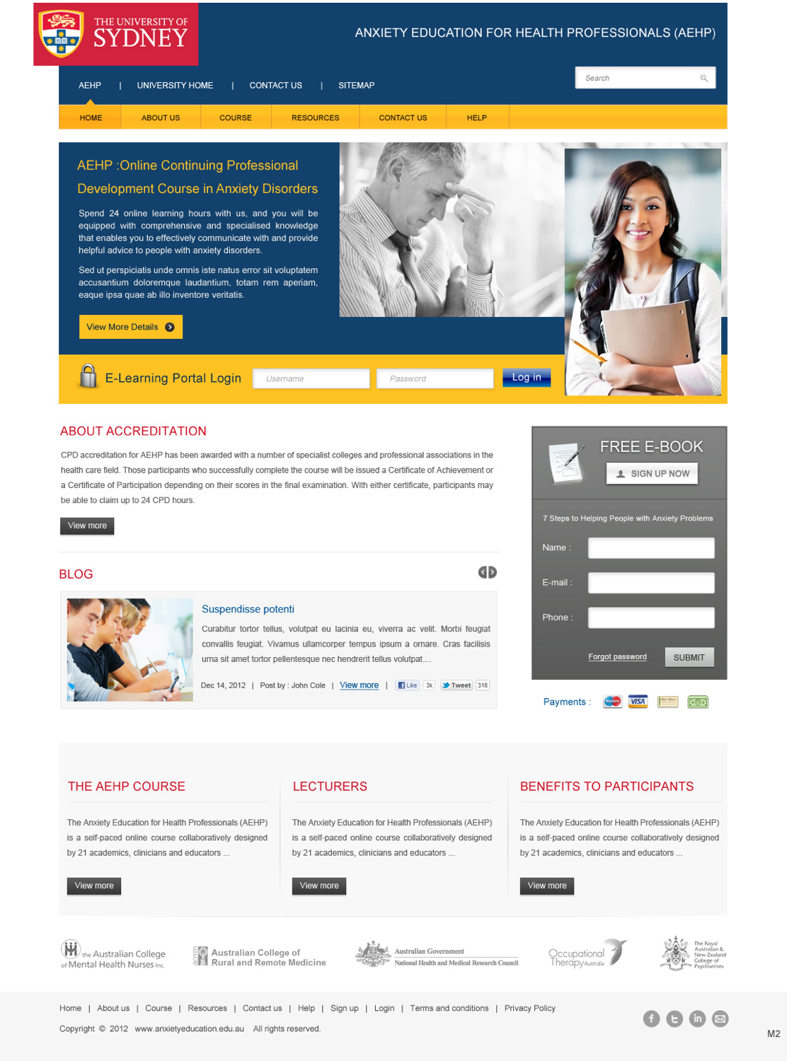 Wordpress Design by pb for University of Sydney | Design #1299826