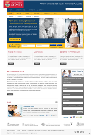 Wordpress Design by pb for University of Sydney | Design: #1332349