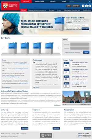 Wordpress Design by Creative Usha for University of Sydney | Design: #1341807