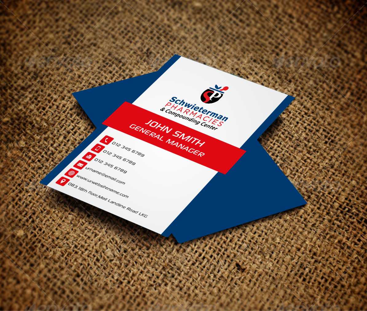 Business Card Design by AwsomeD for Schwieterman Pharmacy | Design #4539346