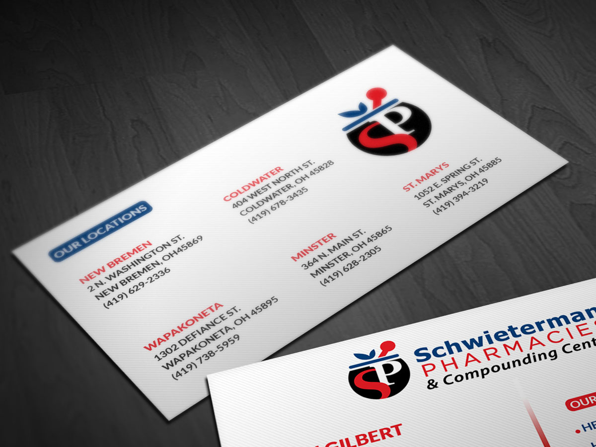 Business Card Design by Pointless Pixels India for Schwieterman Pharmacy | Design #4527116