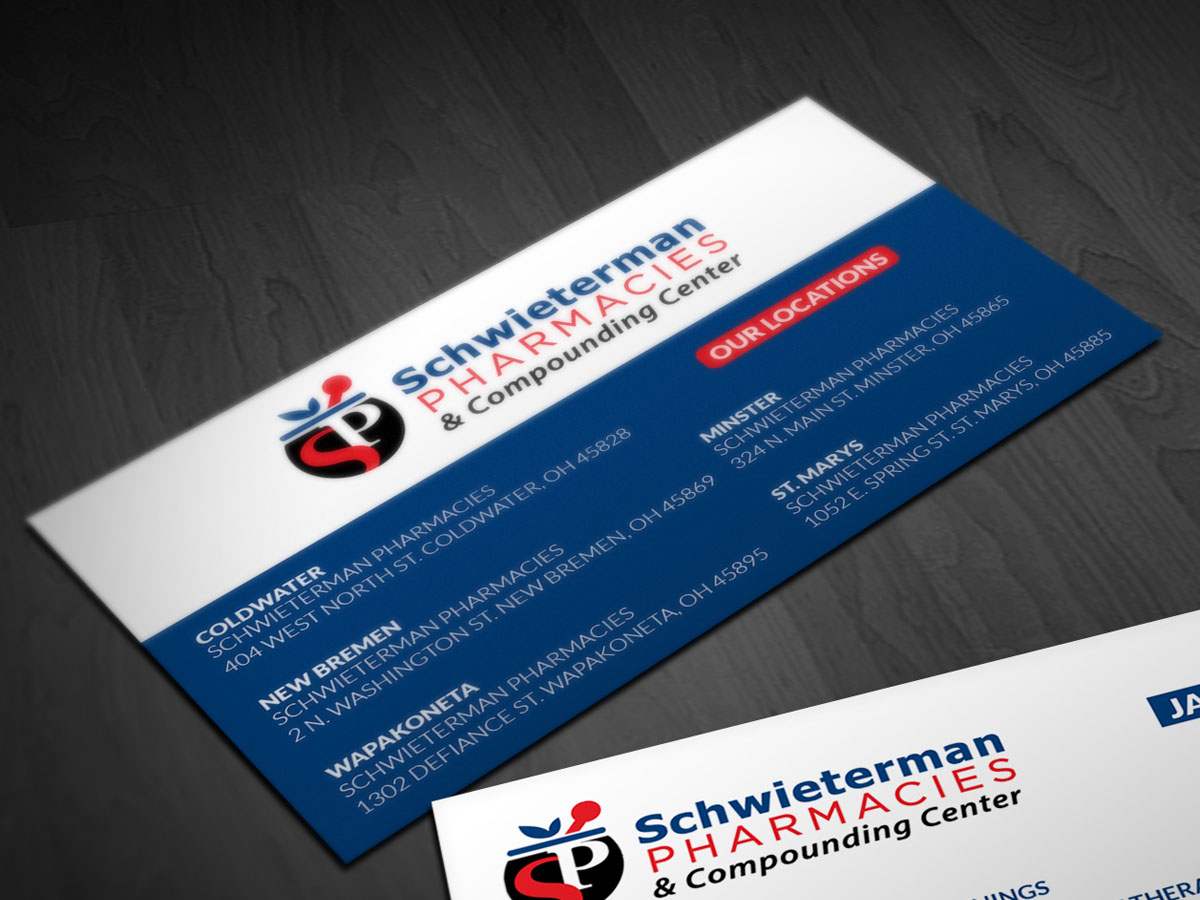 Business Card Design by Pointless Pixels India for Schwieterman Pharmacy | Design #4541746