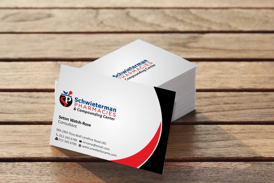 Business Card Design by szabist for Schwieterman Pharmacy | Design #4539514