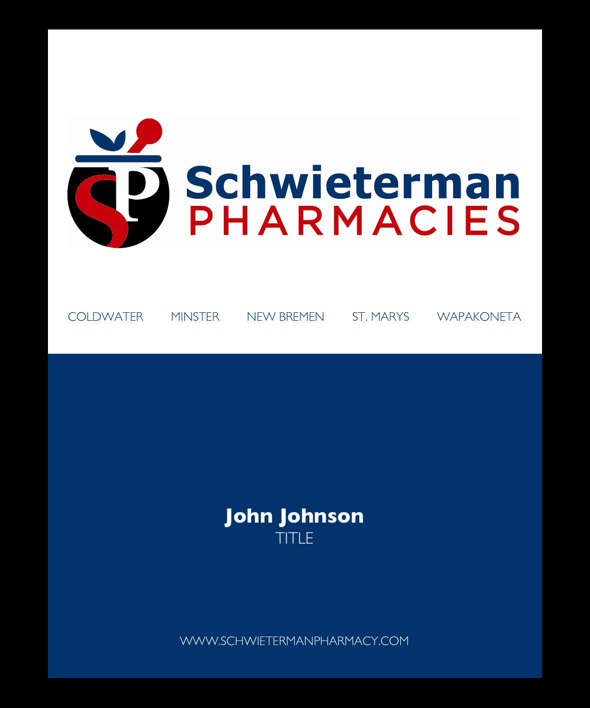 Business Card Design by atelierbahar for Schwieterman Pharmacy | Design #4525239