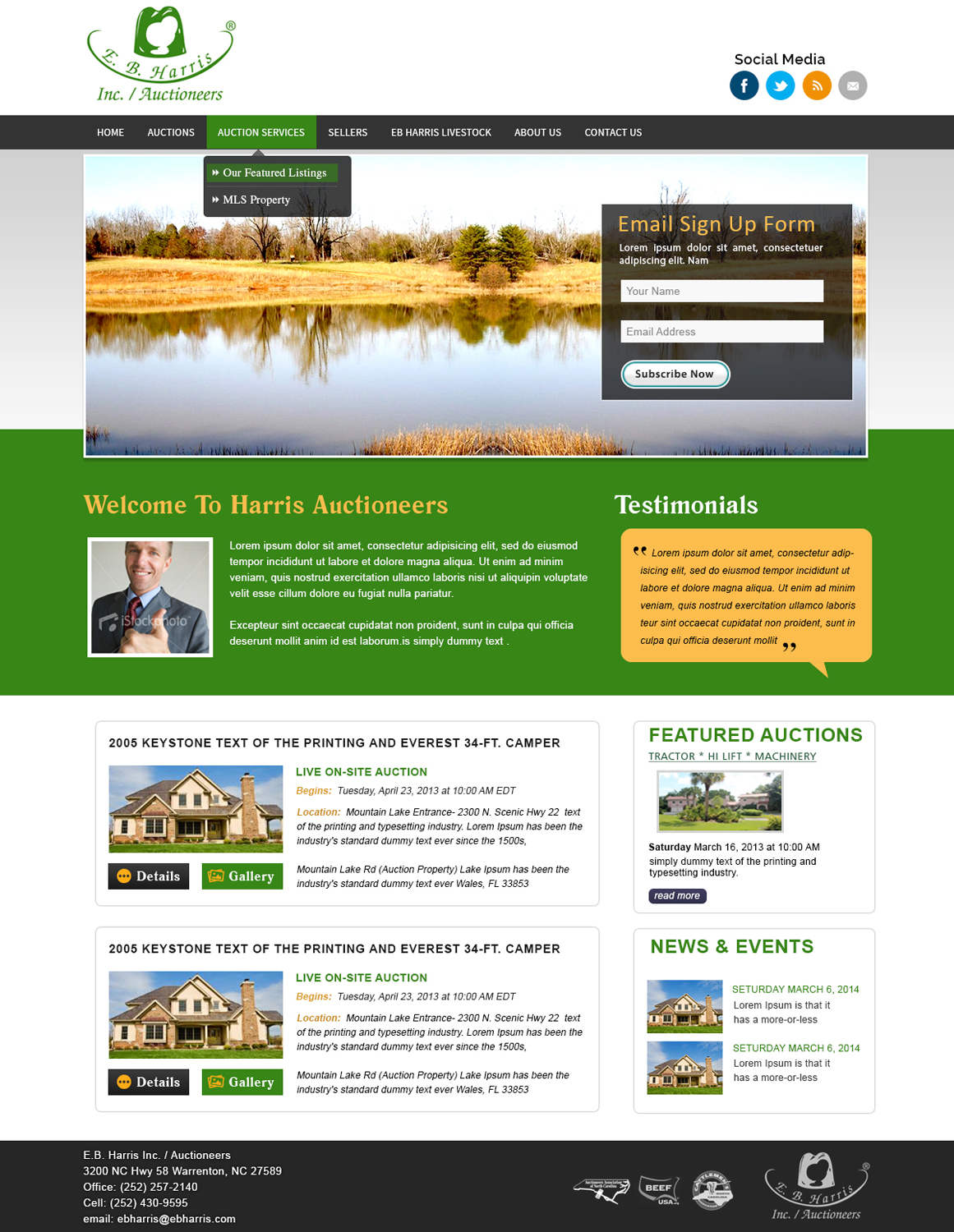 WordPress-Design von webxvision für AuctionServices.com, Inc. | Design #4537518