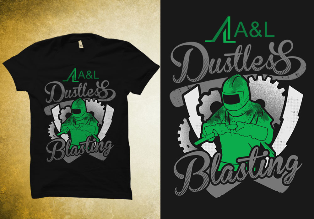T-shirt Design by yookey for A&L Dustless Blasting | Design #4884446