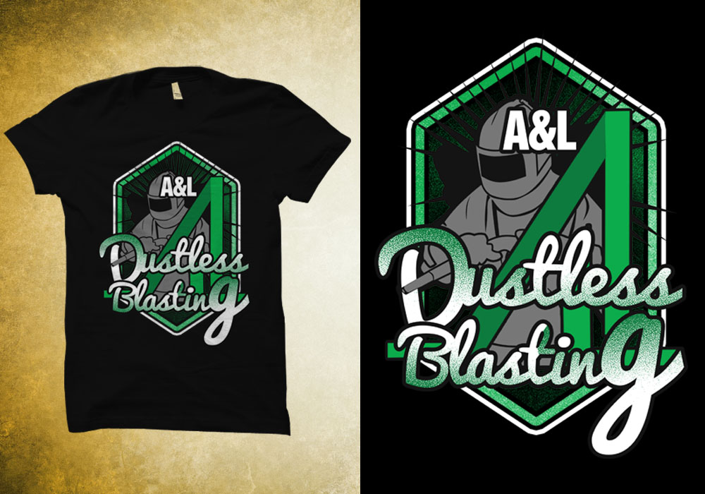 T-shirt Design by yookey for A&L Dustless Blasting | Design #4891952