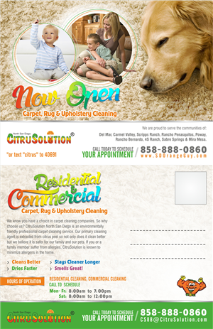 Environmentally friendly carpet cleaning postcard/flyer