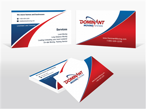Business Card Design by Pixi Dust for Dominant Moving Systems | Design: #4536997