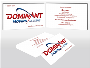 Business Card Design by Pixi Dust for Dominant Moving Systems | Design: #4537061