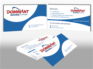 Business Card Design by Pixi Dust for Dominant Moving Systems | Design: #4537367