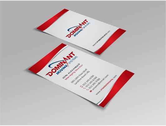Business Card Design by AwsomeD for Dominant Moving Systems | Design #4539818