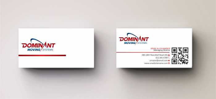 Business Card Design by AwsomeD for Dominant Moving Systems | Design #4539824