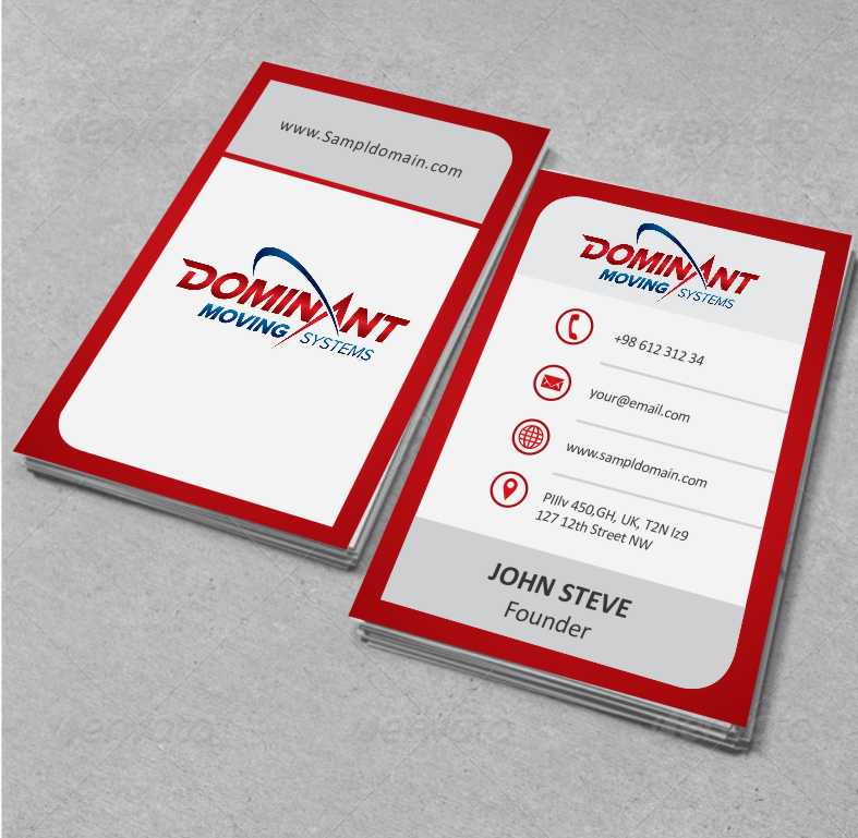 Business Card Design by AwsomeD for Dominant Moving Systems | Design #4539826