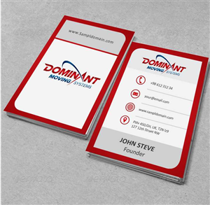 Business Card Design by AwsomeD for Dominant Moving Systems | Design: #4539826