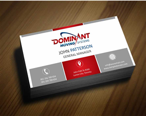 Business Card Design by AwsomeD for Dominant Moving Systems | Design: #4539827