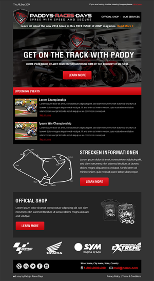 Newsletter Design by OM for Paddys-Races-Days | Design: #4547322