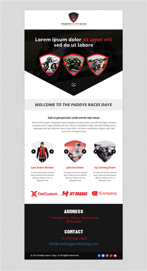 Newsletter Design by OM for Paddys-Races-Days | Design: #4547328