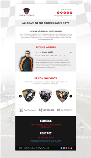 Newsletter Paddys-Races-Days | Newsletter-Design von OM