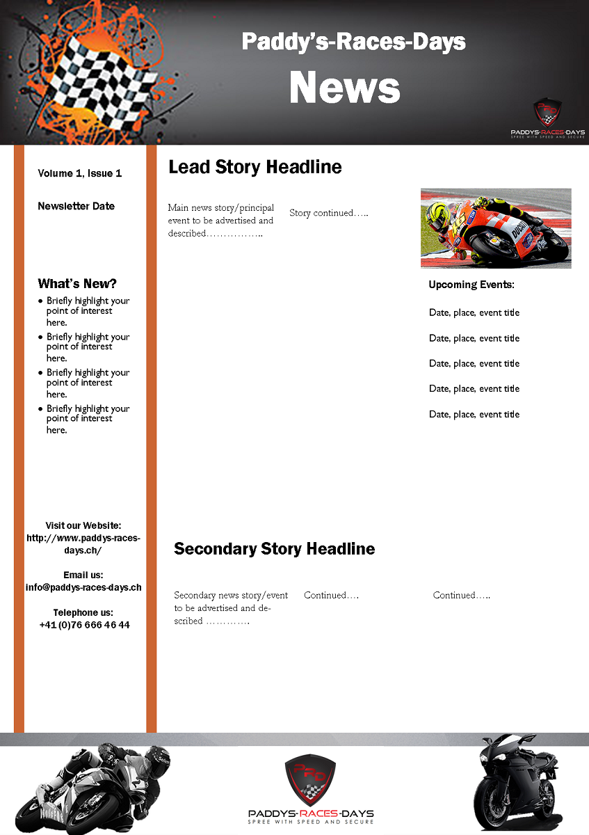 Diseño de Newsletter por Laura_poingdestre para Paddys-Races-Days | Diseño #4557101