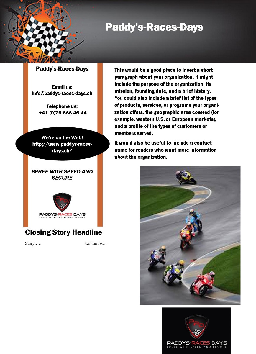 Diseño de Newsletter por Laura_poingdestre para Paddys-Races-Days | Diseño #4557113