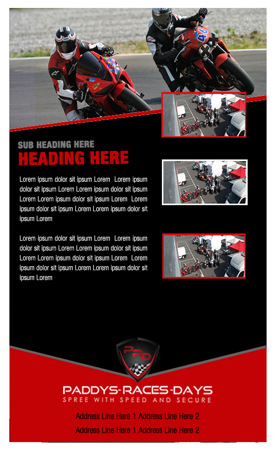 Diseño de Newsletter por bangraphics para Paddys-Races-Days | Diseño #4542921