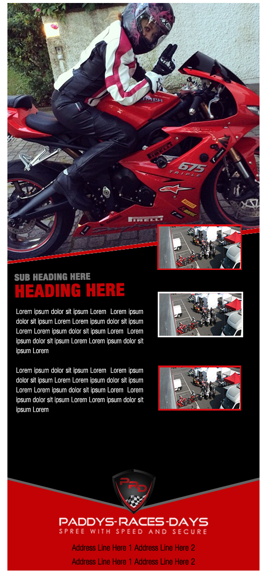 Diseño de Newsletter por bangraphics para Paddys-Races-Days | Diseño #4542924