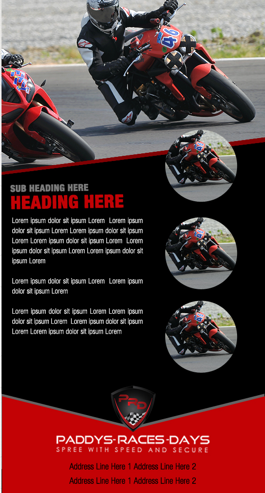 Diseño de Newsletter por bangraphics para Paddys-Races-Days | Diseño #4542954