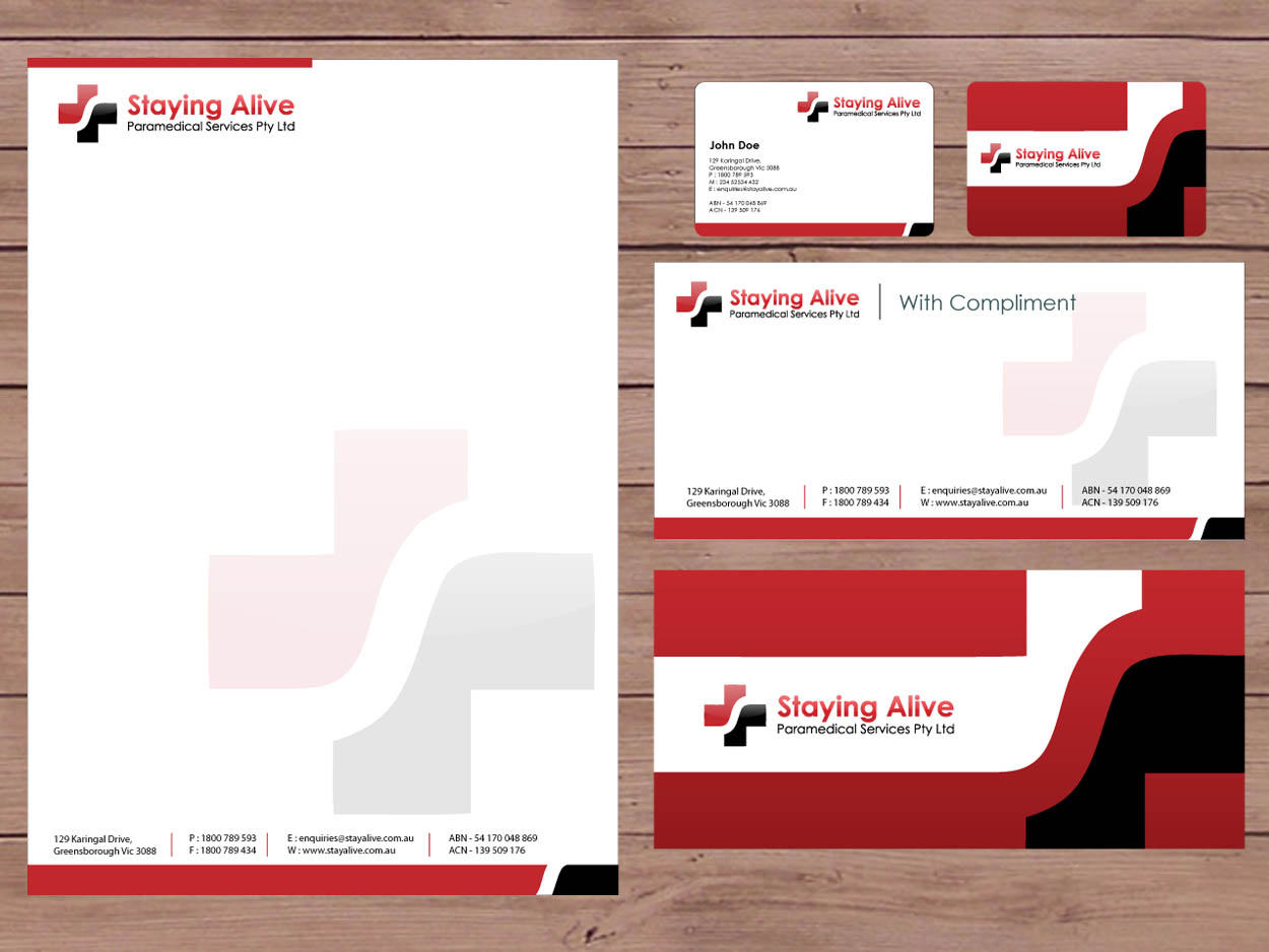Design de Papeterie par Priyo Subarkah pour Staying Alive Paramedical Services Pty Ltd | Design #202877