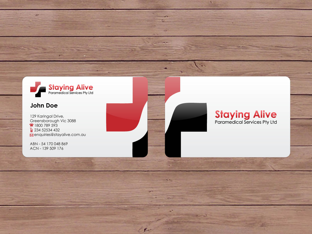 Stationery Design by Priyo Subarkah for Staying Alive Paramedical Services Pty Ltd | Design #205350