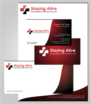 Stationery Design by HyperTime Studio for Staying Alive Paramedical Services Pty Ltd | Design: #202622