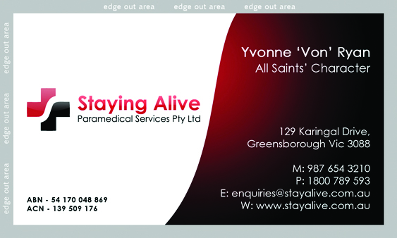 Stationery Design by HyperTime Studio for Staying Alive Paramedical Services Pty Ltd | Design #202623
