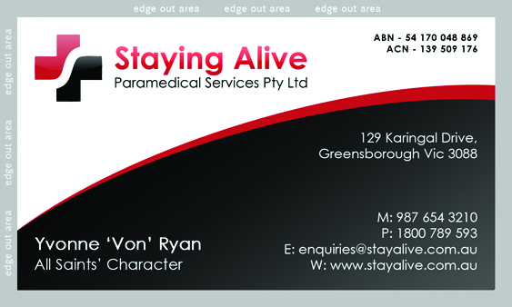 Schreibwaren-Design von HyperTime Studio für Staying Alive Paramedical Services Pty Ltd | Design #202635