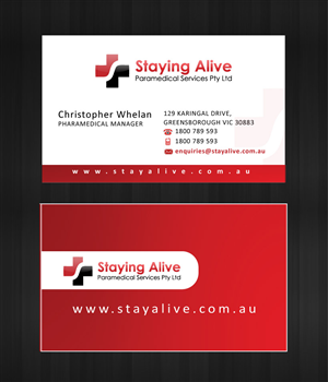 Stationery Design by aneela for Staying Alive Paramedical Services Pty Ltd | Design: #206861