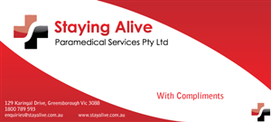Stationery Design by Raven Designs 2024 for Staying Alive Paramedical Services Pty Ltd | Design: #204454
