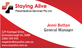 Stationery Design by Raven Designs 2024 for Staying Alive Paramedical Services Pty Ltd | Design #204455