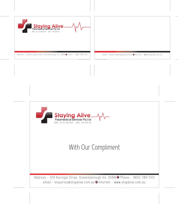Stationery Design by may afshar for Staying Alive Paramedical Services Pty Ltd | Design #202564