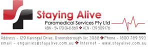 Stationery Design by may afshar for Staying Alive Paramedical Services Pty Ltd | Design: #202565