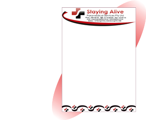 Stationery Design by JIM LESPERANCE for Staying Alive Paramedical Services Pty Ltd | Design: #204914